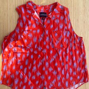 Wildfang sleeveless camp shirt sz 2XL